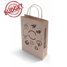 Budget papieren kraft tas 24 x 9 x 32 cm - Topgiving